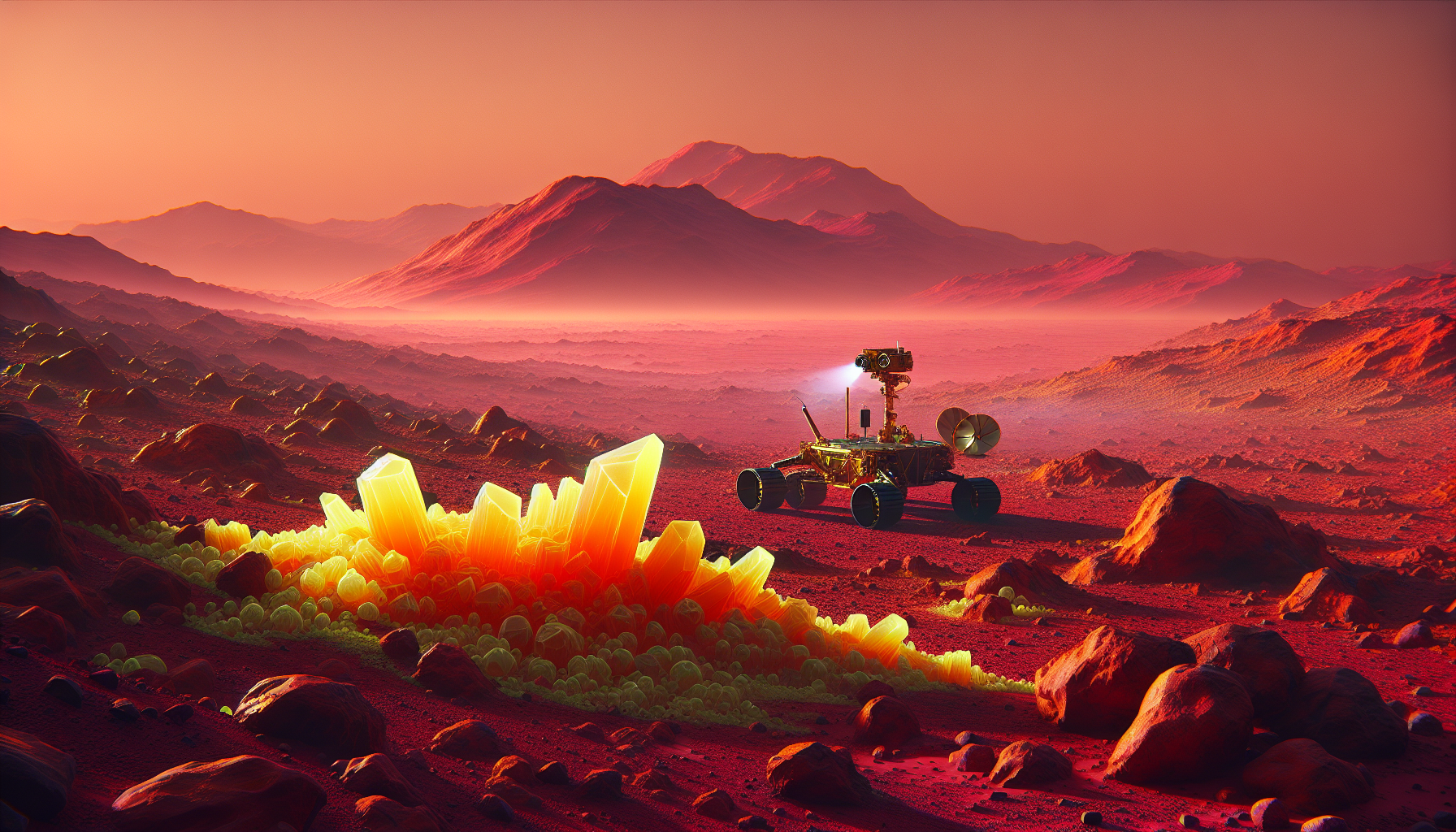Rover Curiosity descubre cristales de azufre puro en Marte