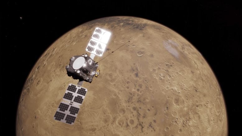 ESCAPADE Spacecraft Orbiting Mars