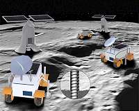 Concepto de rover de minería lunar