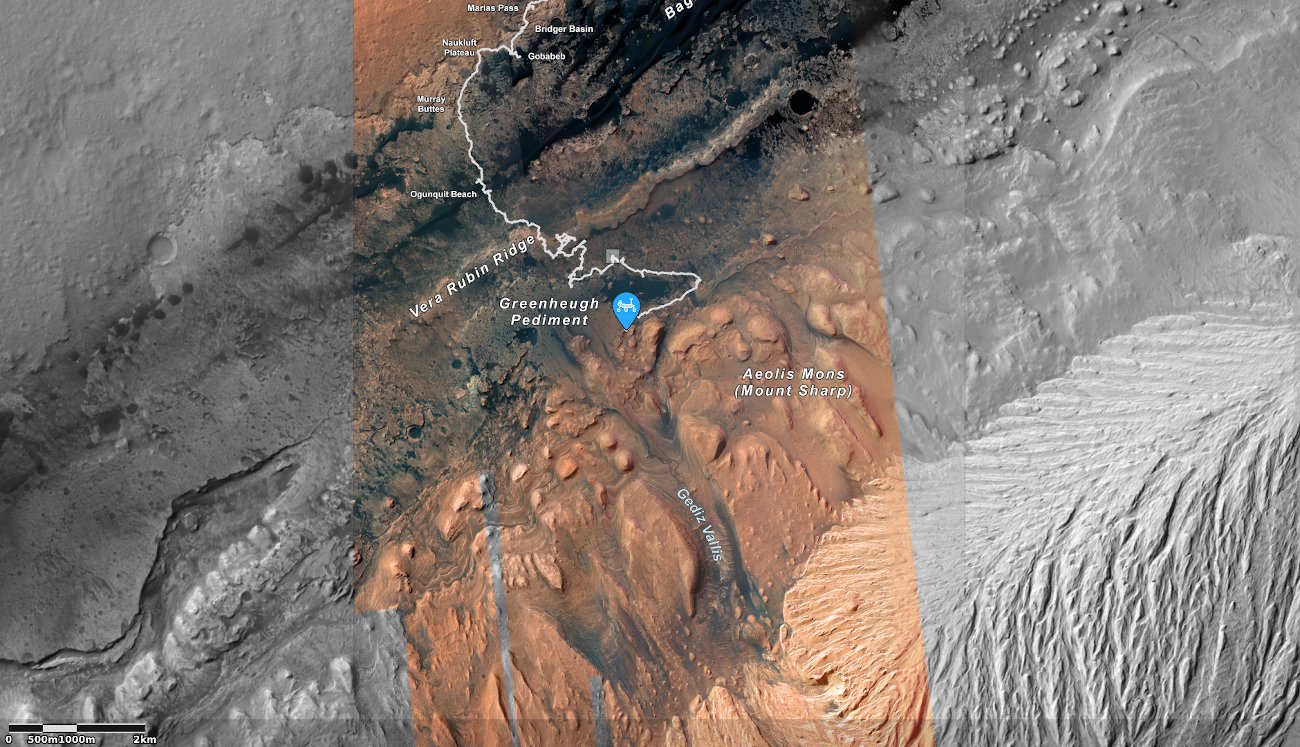 Exploración de Gediz Vallis por el rover