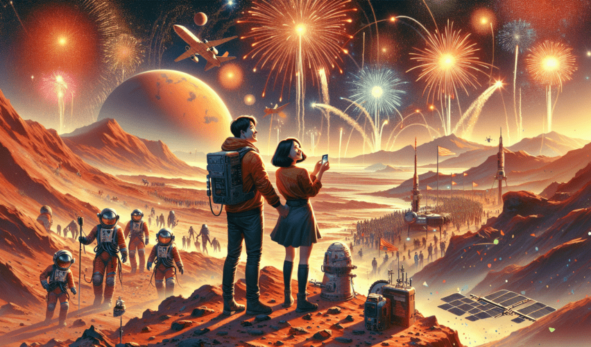 Año Nuevo Marciano: Celebrando en el Planeta Rojo con Descubrimientos y Aventuras Espaciales