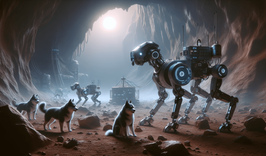 Roboperros entrenan en cuevas para buscar vida extraterrestre en Marte